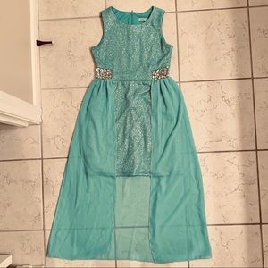 TWEEN DIVA Turquoise Party Dress (Size 12)